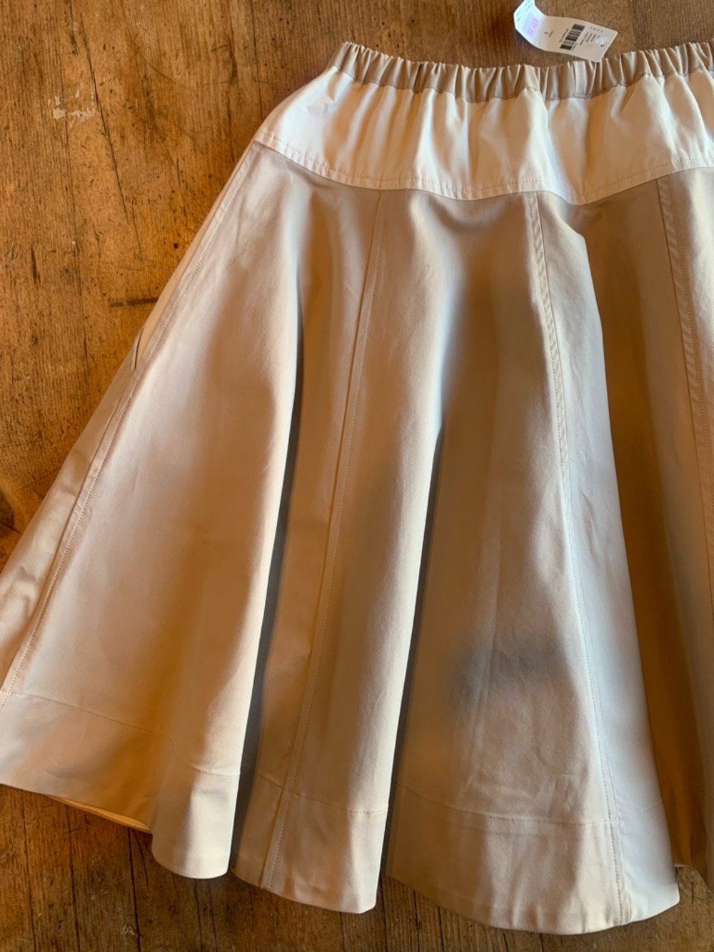 Anthropologie Maeve Beige Elastic Waist Skirt with Pockets - Picture 14 of 16